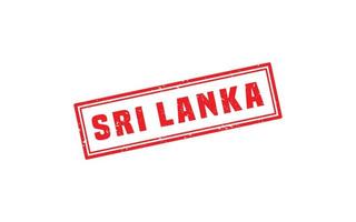 sri lanka carimbo borracha com grunge estilo em branco fundo vetor