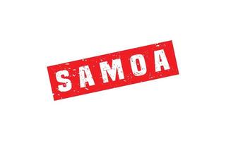 samoa carimbo borracha com grunge estilo em branco fundo vetor