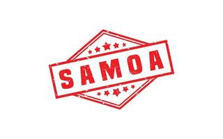 samoa carimbo borracha com grunge estilo em branco fundo vetor