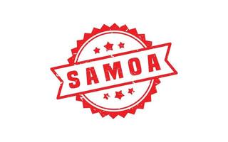 samoa carimbo borracha com grunge estilo em branco fundo vetor