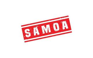 samoa carimbo borracha com grunge estilo em branco fundo vetor