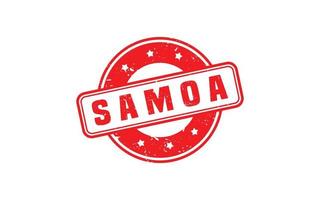 samoa carimbo borracha com grunge estilo em branco fundo vetor