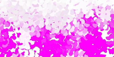 textura vector roxo claro, rosa com formas de memphis.