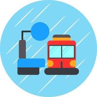 design de ícone vetorial de parada de trem vetor