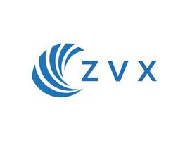 zvx carta logotipo Projeto em branco fundo. zvx criativo círculo carta logotipo conceito. zvx carta Projeto. vetor