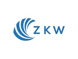 zkw carta logotipo Projeto em branco fundo. zkw criativo círculo carta logotipo conceito. zkw carta Projeto. vetor