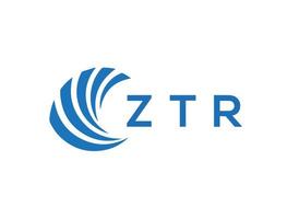 ztr carta logotipo Projeto em branco fundo. ztr criativo círculo carta logotipo conceito. ztr carta Projeto. vetor