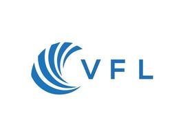 vfl carta logotipo Projeto em branco fundo. vfl criativo círculo carta logotipo conceito. vfl carta Projeto. vetor