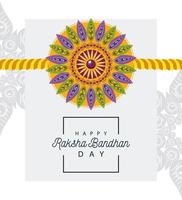 decoração floral raksha bandhan da índia vetor