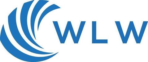 wlw carta logotipo Projeto em branco fundo. wlw criativo círculo carta logotipo conceito. wlw carta Projeto. vetor