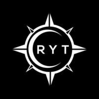 ryt abstrato tecnologia círculo configuração logotipo Projeto em Preto fundo. ryt criativo iniciais carta logotipo conceito. vetor