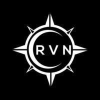 rvn abstrato tecnologia círculo configuração logotipo Projeto em Preto fundo. rvn criativo iniciais carta logotipo conceito. vetor