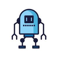 ícone isolado de robô humanóide ciborgue vetor