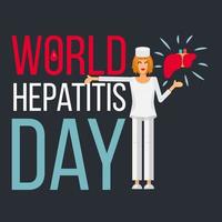 banner do dia mundial da hepatite vetor