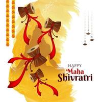 religioso indiano maha Shivratri cultural festival fundo vetor
