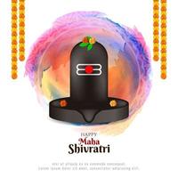 feliz maha Shivratri religioso festival celebração fundo vetor