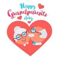 feliz dia dos avós vetor