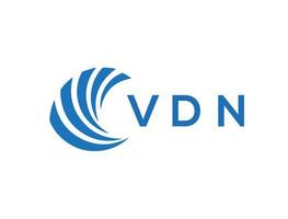 vdn carta logotipo Projeto em branco fundo. vdn criativo círculo carta logotipo conceito. vdn carta Projeto. vetor