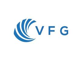 vfg carta logotipo Projeto em branco fundo. vfg criativo círculo carta logotipo conceito. vfg carta Projeto. vetor