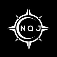 nqj abstrato monograma escudo logotipo Projeto em Preto fundo. nqj criativo iniciais carta logotipo. vetor