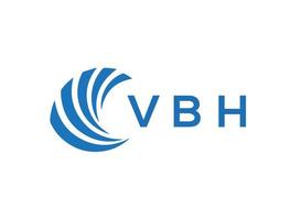 vbh carta logotipo Projeto em branco fundo. vbh criativo círculo carta logotipo conceito. vbh carta Projeto. vetor