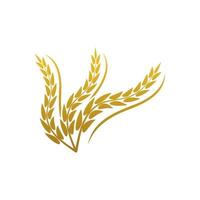 ilustração de ícone de vetor de logotipo de trigo