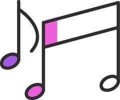 design de ícone de vetor de notas musicais