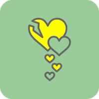 design de ícone de vetor de coração partido