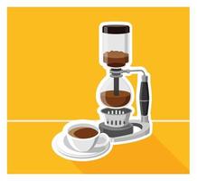 ilustração em vetor design cafeteira
