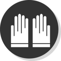 design de ícone de vetor de luvas de mão