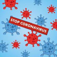 parada de coronavírus, covid 19, fundo de células perigosas 2019 ncov vetor