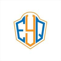 eiq abstrato monograma escudo logotipo Projeto em branco fundo. eiq criativo iniciais carta logotipo. vetor