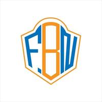fbn abstrato monograma escudo logotipo Projeto em branco fundo. fbn criativo iniciais carta logotipo. vetor