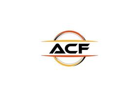 acf carta realeza mandala forma logotipo. acf escova arte logotipo. acf logotipo para uma empresa, negócios, e comercial usar. vetor