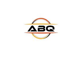 abq carta realeza mandala forma logotipo. abq escova arte logotipo. abq logotipo para uma empresa, negócios, e comercial usar. vetor