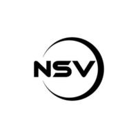 nsv carta logotipo Projeto dentro ilustração. vetor logotipo, caligrafia desenhos para logotipo, poster, convite, etc.