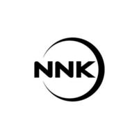 design de logotipo de carta nnk na ilustração. logotipo vetorial, desenhos de caligrafia para logotipo, pôster, convite, etc. vetor