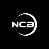 ncb carta logotipo Projeto dentro ilustração. vetor logotipo, caligrafia desenhos para logotipo, poster, convite, etc.