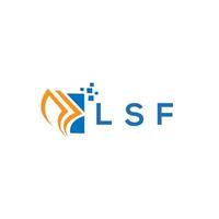 lsf crédito reparar contabilidade logotipo Projeto em branco fundo. lsf criativo iniciais crescimento gráfico carta logotipo conceito. lsf o negócio finança logotipo Projeto. vetor