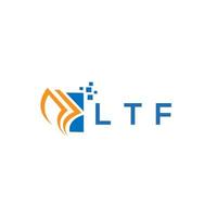 ltf crédito reparar contabilidade logotipo Projeto em branco fundo. ltf criativo iniciais crescimento gráfico carta logotipo conceito. ltf o negócio finança logotipo Projeto. vetor