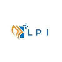 lpi crédito reparar contabilidade logotipo Projeto em branco fundo. lpi criativo iniciais crescimento gráfico carta logotipo conceito. lpi o negócio finança logotipo Projeto. vetor