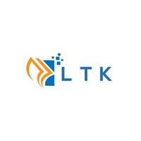 ltk crédito reparar contabilidade logotipo Projeto em branco fundo. ltk criativo iniciais crescimento gráfico carta logotipo conceito. ltk o negócio finança logotipo Projeto. vetor