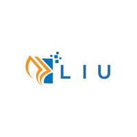 liu crédito reparar contabilidade logotipo Projeto em branco fundo. liu criativo iniciais crescimento gráfico carta logotipo conceito. liu o negócio finança logotipo Projeto. vetor