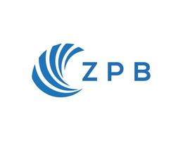 zpb carta logotipo Projeto em branco fundo. zpb criativo círculo carta logotipo conceito. zpb carta Projeto. vetor