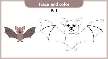 traço e morcego colorido vetor