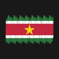 vetor de pincel de bandeira do suriname