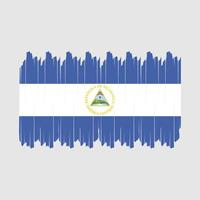 vetor de escova de bandeira da nicarágua