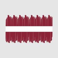 vetor de pincel de bandeira da letônia