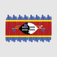 vetor de pincel de bandeira da suazilândia