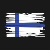 vetor de pincel de bandeira finlandesa